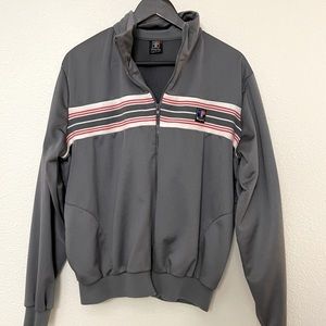 M/L/XL Vintage Retro Track Style/Warm Up Zippered Jacket